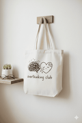 Overthinking Club Canvas Tote Bag | Eco-Friendly Cotton Tote for Daily Use & College